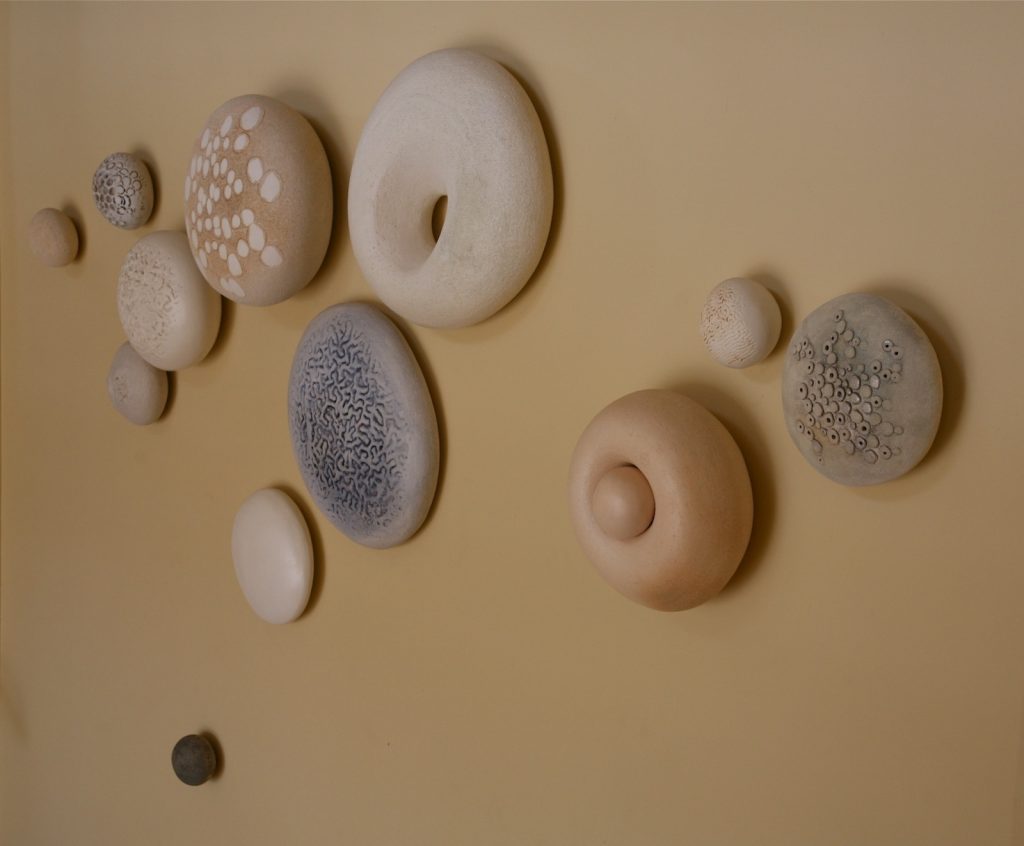 Reef Balls, 2010, partly glazed earthenware and terra sigilatta, 270 x 20 x 160 cm
