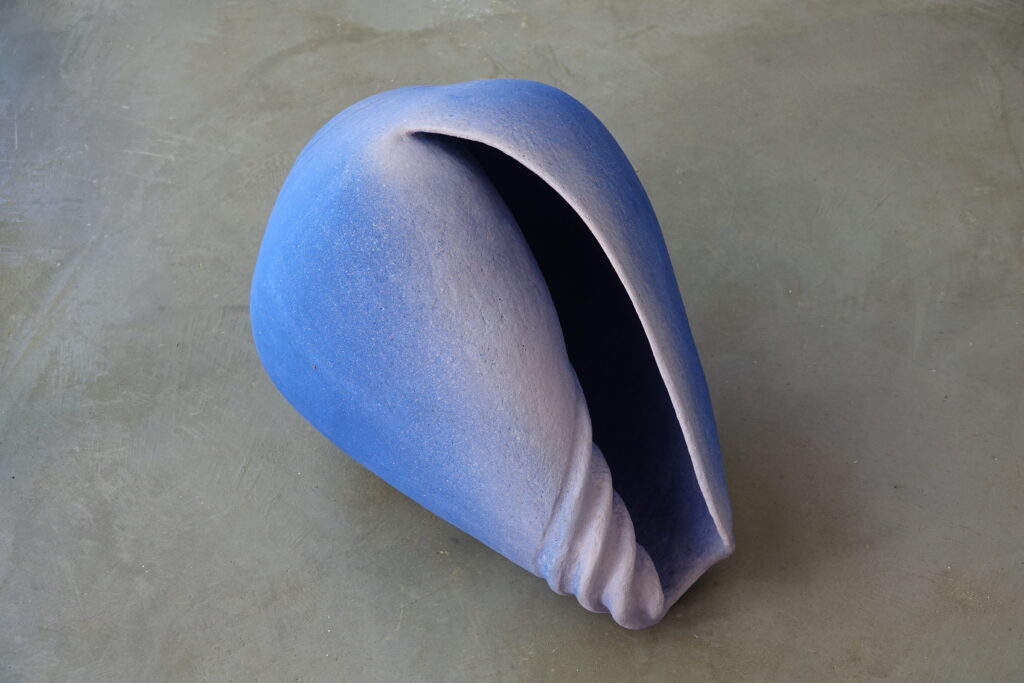 Blue olive, 2020, stoneware with underglazes, 47 x 35 x 35 cm