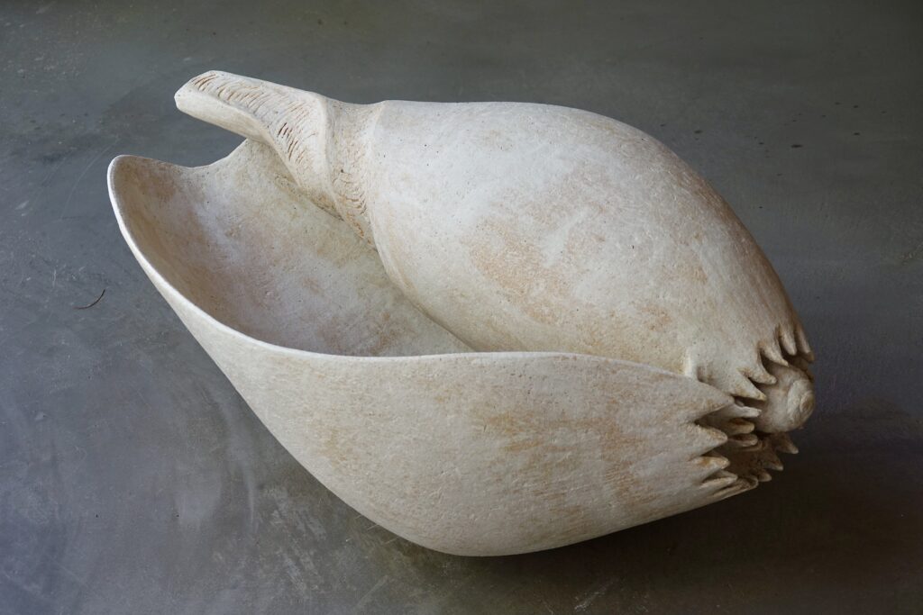 Melo aethiopica, 2021, stoneware, 70 x 29 x 40 cm